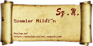 Szemler Milán névjegykártya